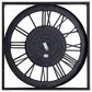 Yosemite Home Decor Iron Framed Gear Wall Clock in Black and Gold, , large
