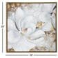 Maple and Jade 40" x 40" Square Floral Wall Art with Gold Frame in White, Gray, Brown, Bronze and Black, , large