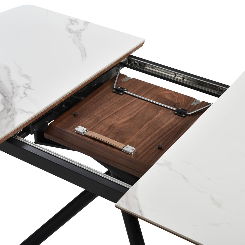 Blue River Alora Extendable Dining Table in Black, Copper, Light Grey and Walnut - Table Only, , large