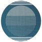 Surya Alfresco 7"3" Round Marine Blue, Light Silver, Slate Blue and Metallic Silver Indoor/Outdoor Area Rug, , large