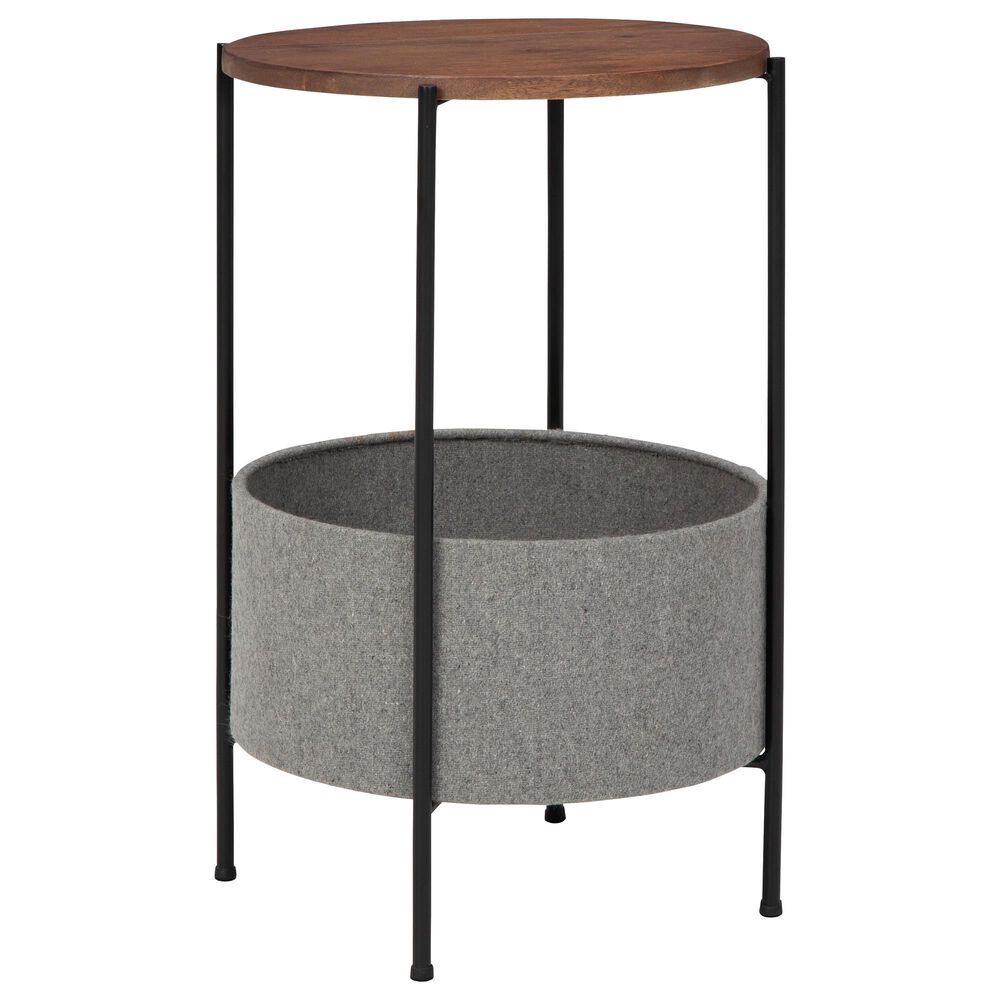 Signature Design by Ashley Brookway Accent Table in Black and Medium Brown, , large