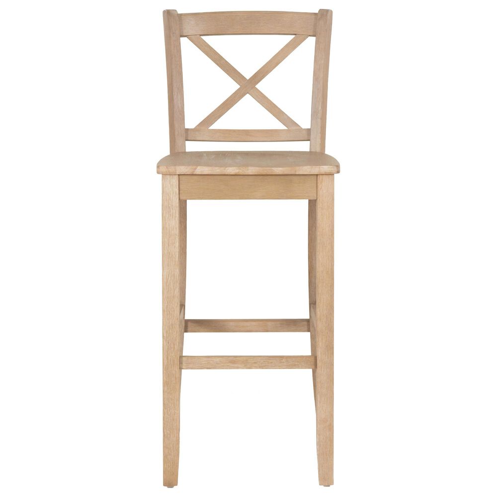 Linon Home Decor Torino X-Back Bar Stool in Grey Wash, , large