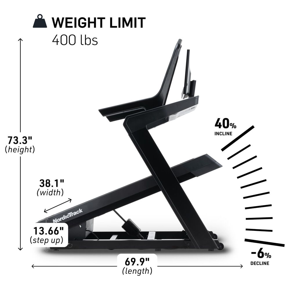 NordicTrack X24 Treadmill in Black, , large