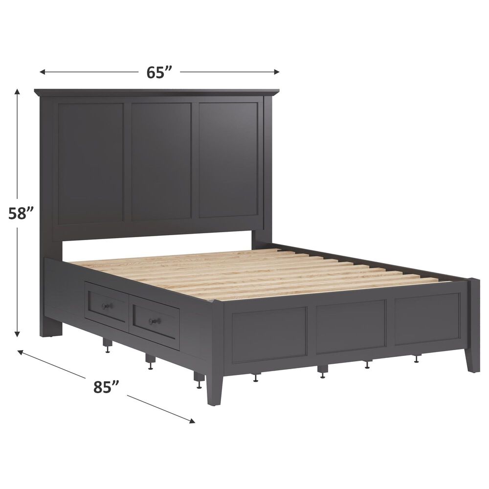 Urban Home Grace Queen Storage Bed in Raven Black, , large