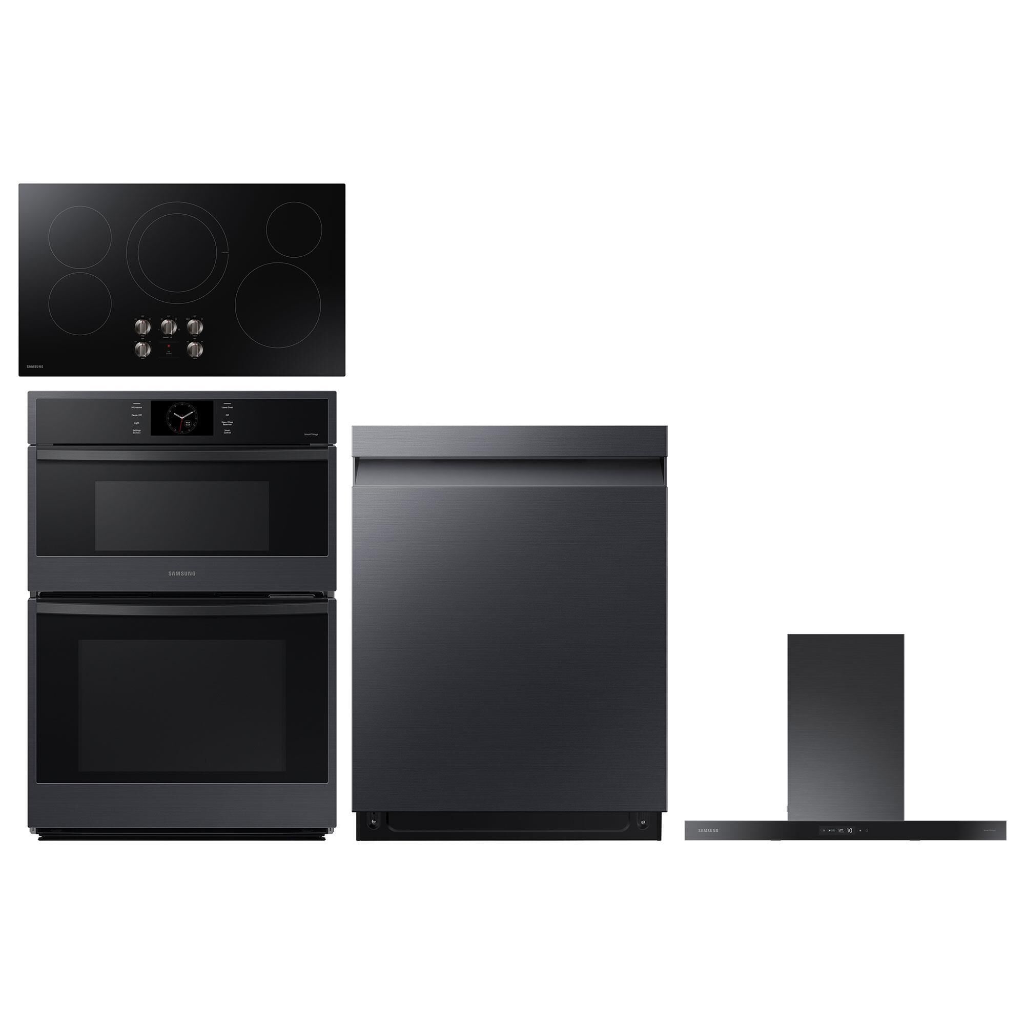 Matte black kitchen appliance package cheap