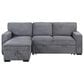 Modern Market Stationary Sofa Bed with Reversible Chaise in Light Grey, , large