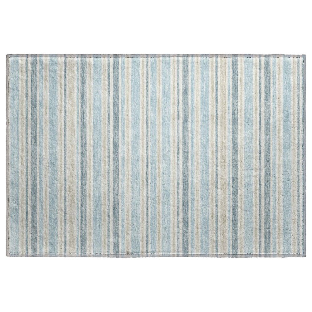 Dalyn Rug Company Soft Essentials Striped Sky 2"6" x 3"10" Indoor/Outdoor Area Rug, , large