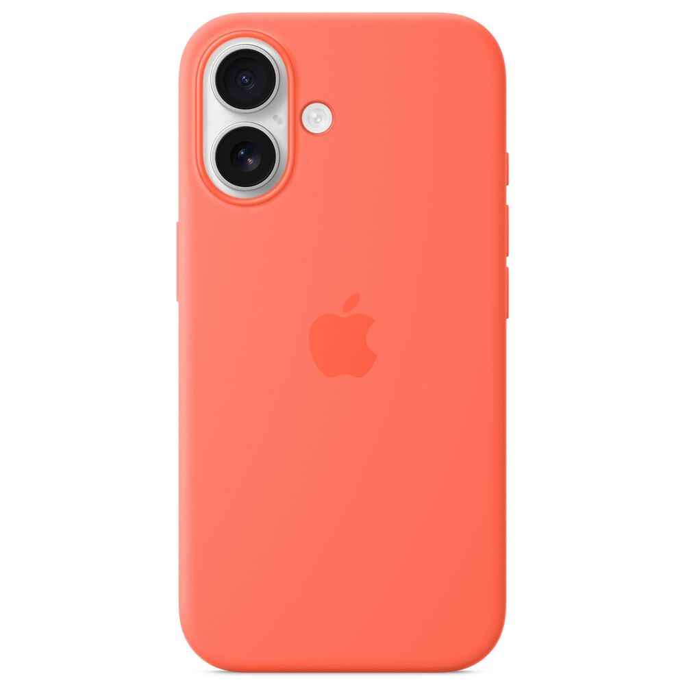 Apple Silicone Case with MagSafe for iPhone 16 in Tangerine, , large