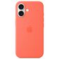 Apple Silicone Case with MagSafe for iPhone 16 in Tangerine, , large