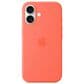 Apple Silicone Case with MagSafe for iPhone 16 in Tangerine, , large
