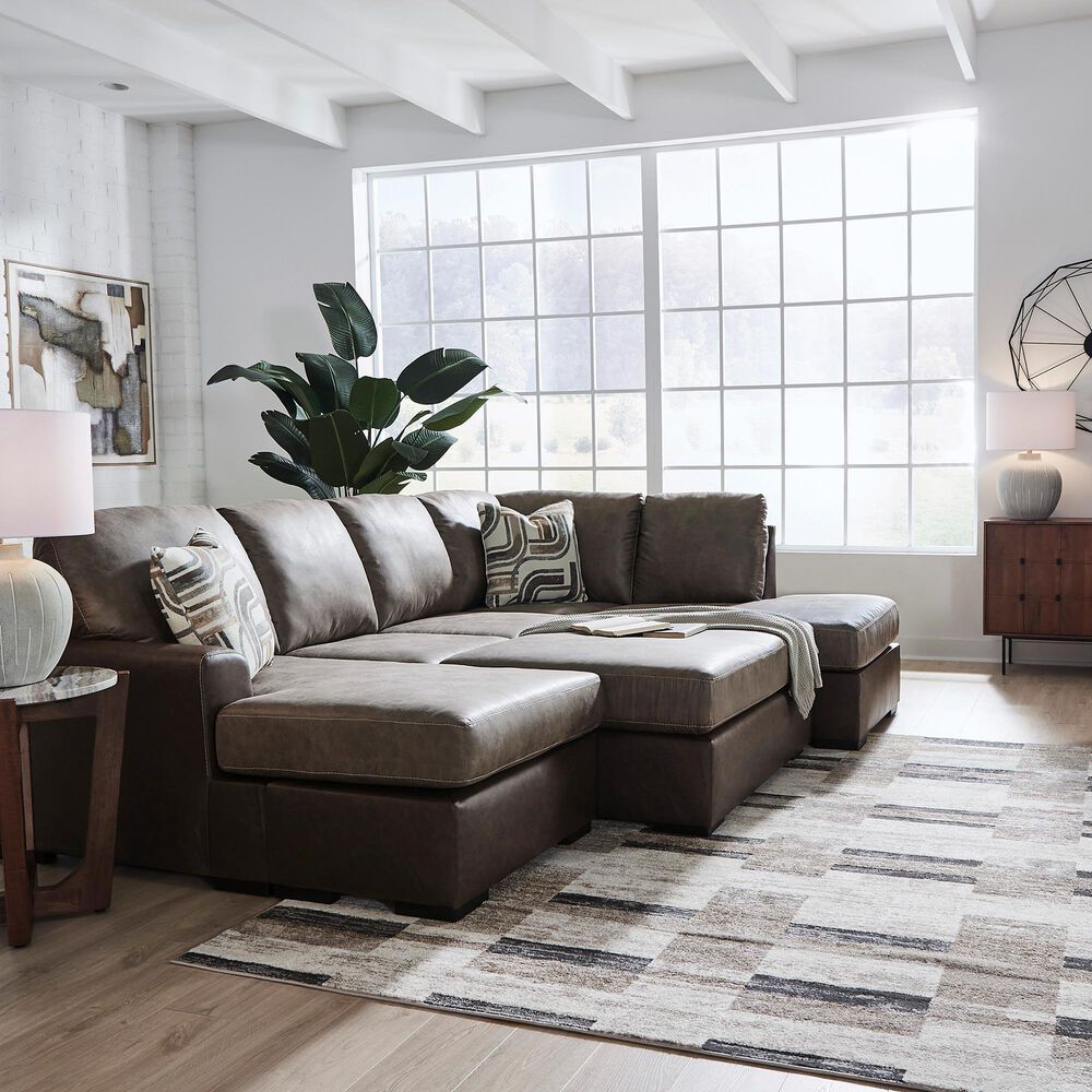 Ashley Castille Way Oversized Accent Ottoman in Fossil, , large
