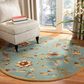 Safavieh Lyndhurst LNH552 5"3" Round Blue and Multicolor Area Rug, , large