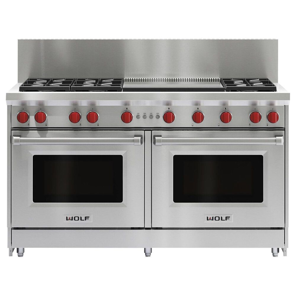 Wolf 60&quot; Professional Gas Range w/Double Griddle, , large