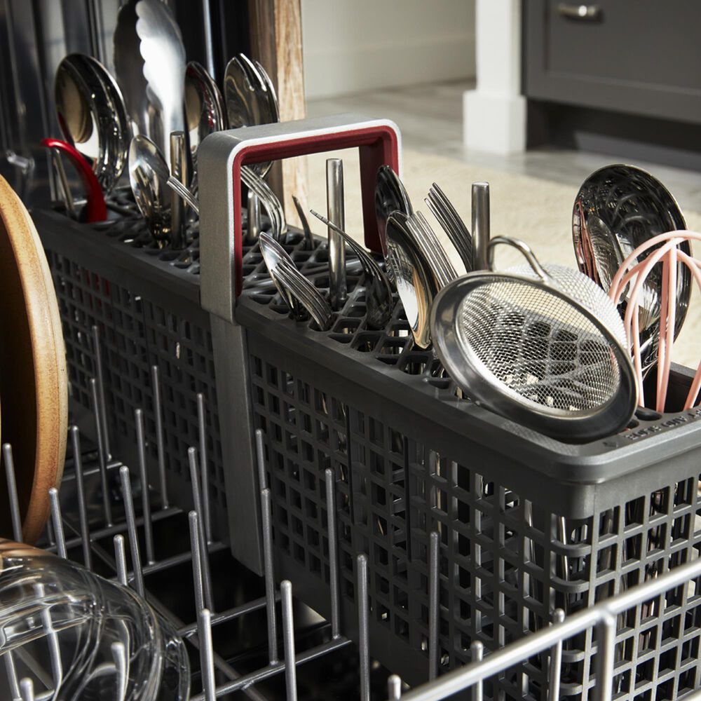 KitchenAid 24" Third Level Jet Rack Dishwasher with 40+ Total Wash Jets and Bar Handle in Black Ore, , large