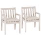 Linon Home Decor Teagon Patio Arm Chair with Beige Cushion in Natural (Set of 2), , large