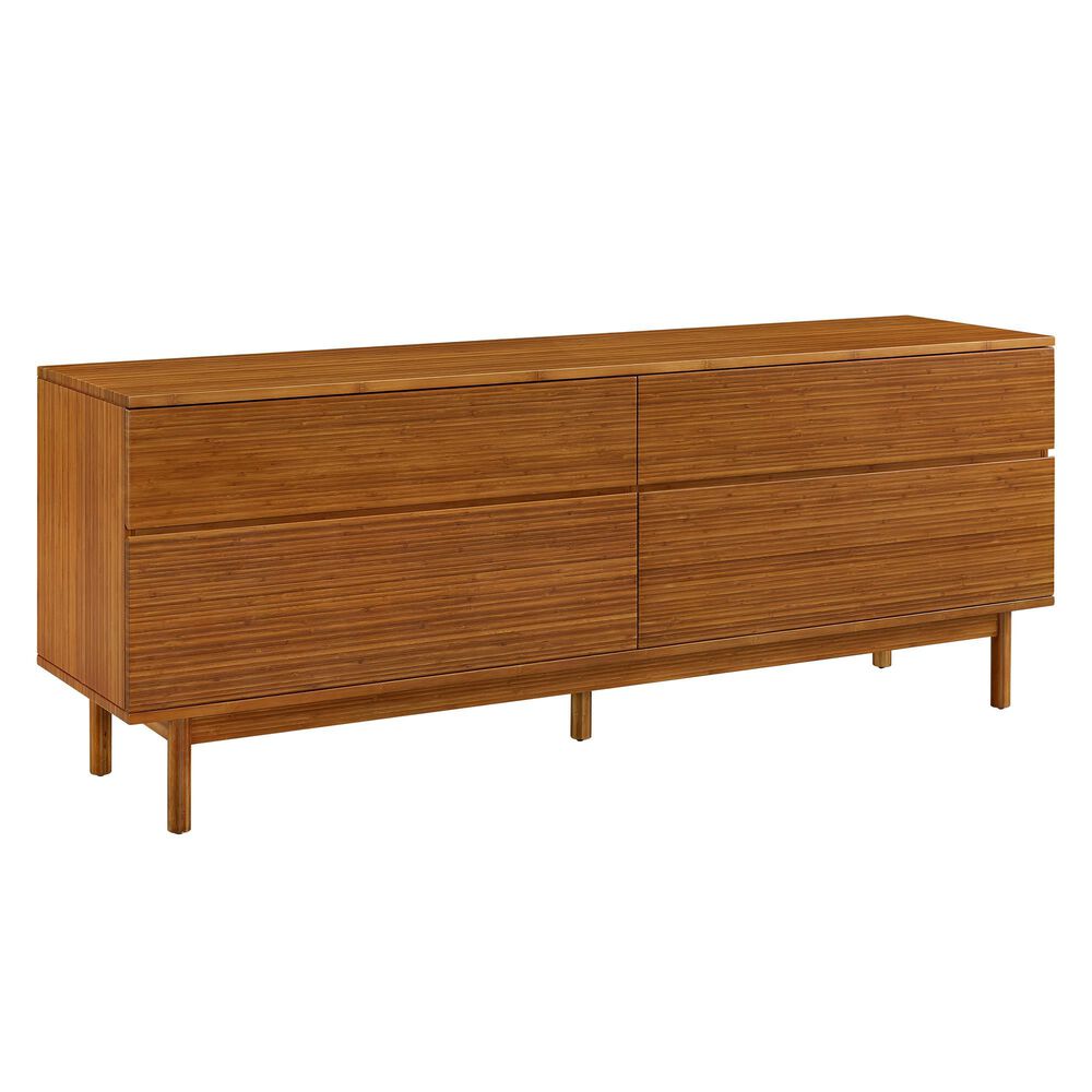 Natural Bamboo Furnishings 4 Drawer Double Dresser, , large