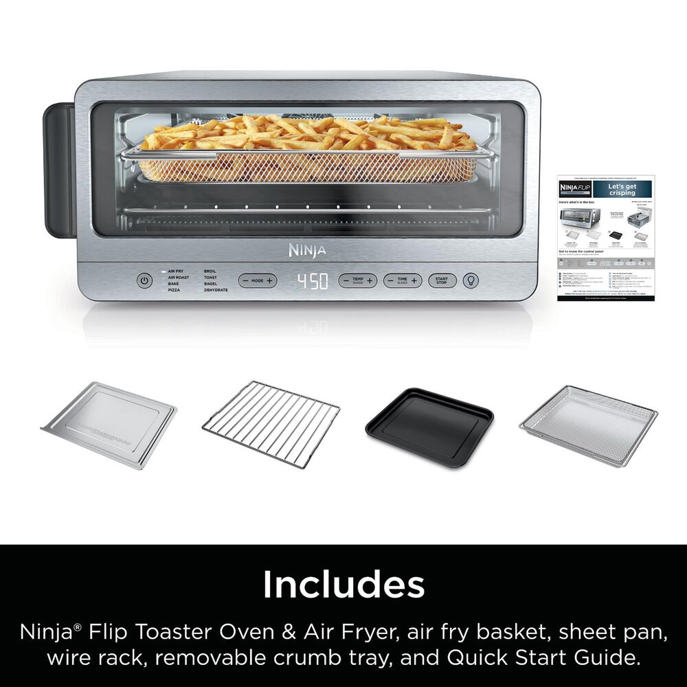 Ninja Flip Toaster Oven and Air Fryer in Stainless Steel and Black, , large