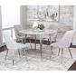 Penny Lane Idina Dining Table in Chrome and White, , large