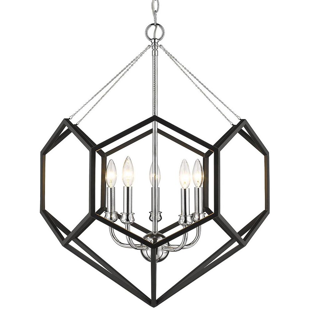 Golden Lighting Damina 5-Light Chandelier in Chrome, , large