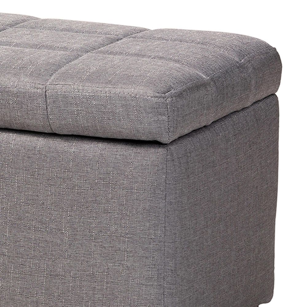 Baxton Studio Fera Storage Ottoman in Gray, , large