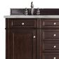 James Martin Vanities Brittany 60" Double Bathroom Vanity in Burnished Mahogany with 3 cm Eternal Jasmine Pearl Silestone Top, Rectangular Sinks and FreePower Wireless Charger, , large