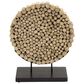 Maple and Jade Abstract Decorative Sculpture with Stand in Oiled Brown and Black, , large