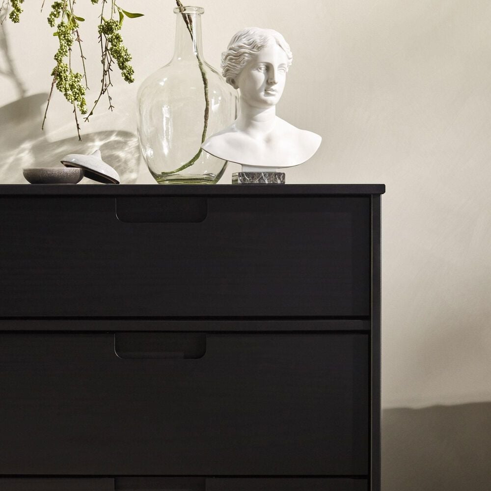Walker Edison Sloane 6-Drawer Dresser in Black, , large