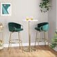 LumiSource Claire Swivel Barstool with Green Velvet Upholstery in Gold (Set of 2), , large