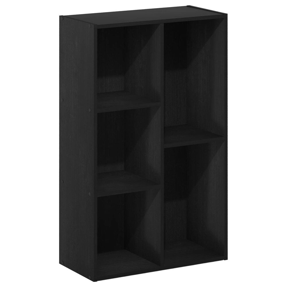 HOMLUX 5-Cube Open Shelf Storage Bookcase in Blackwood, , large