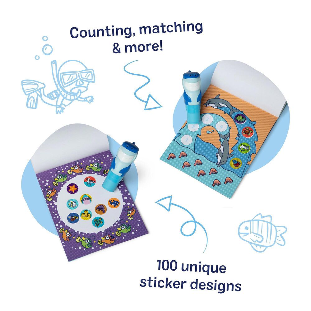 Melissa &amp; Doug Sticker WOW! Shark Activity Pad and Sticker Stamper in Multicolor, , large