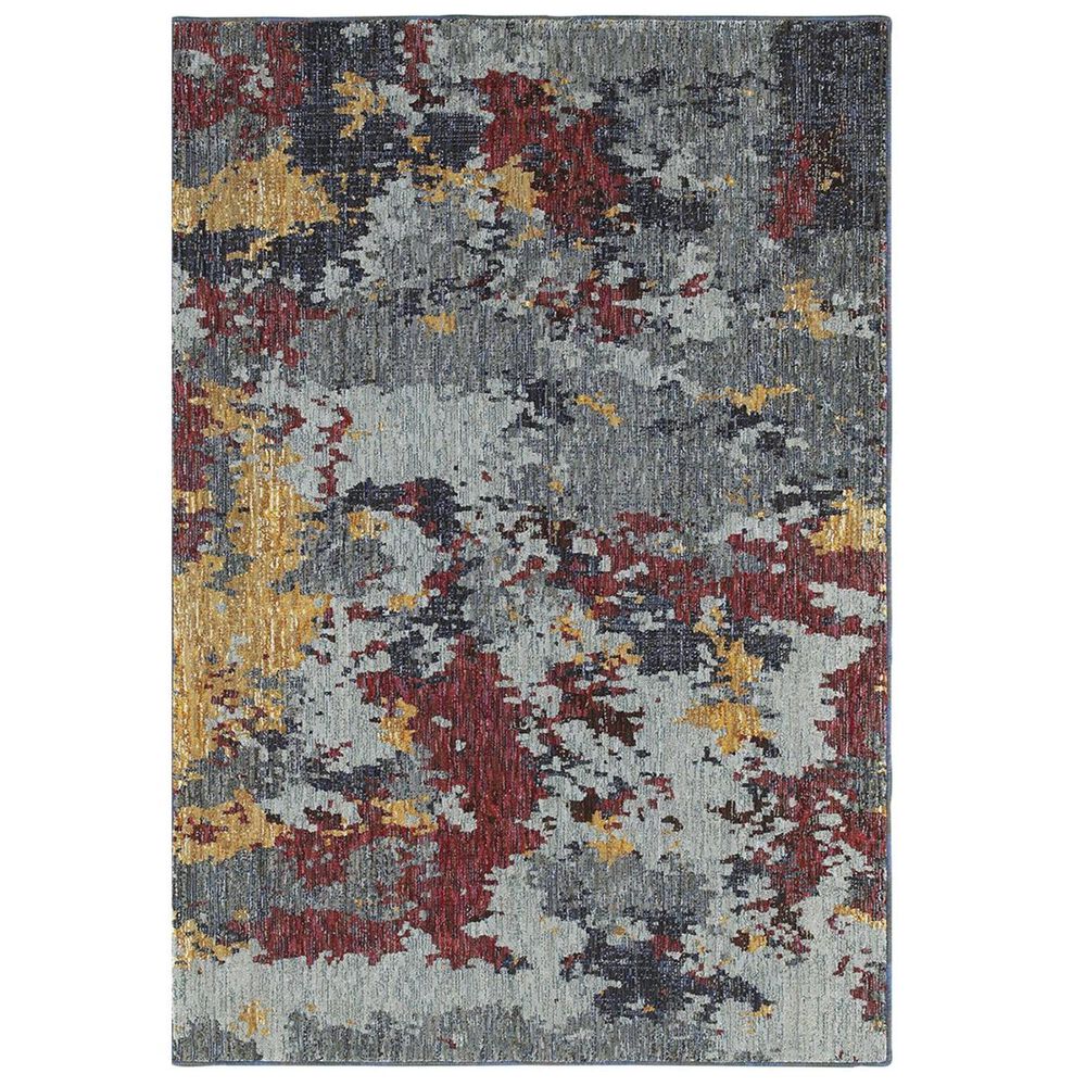 Oriental Weavers Evolution 8036C 10" x 13"2" Blue and Red Area Rug, , large