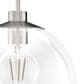 Hunter Xidane 1-Light Large Pendant in Brushed Nickel, , large