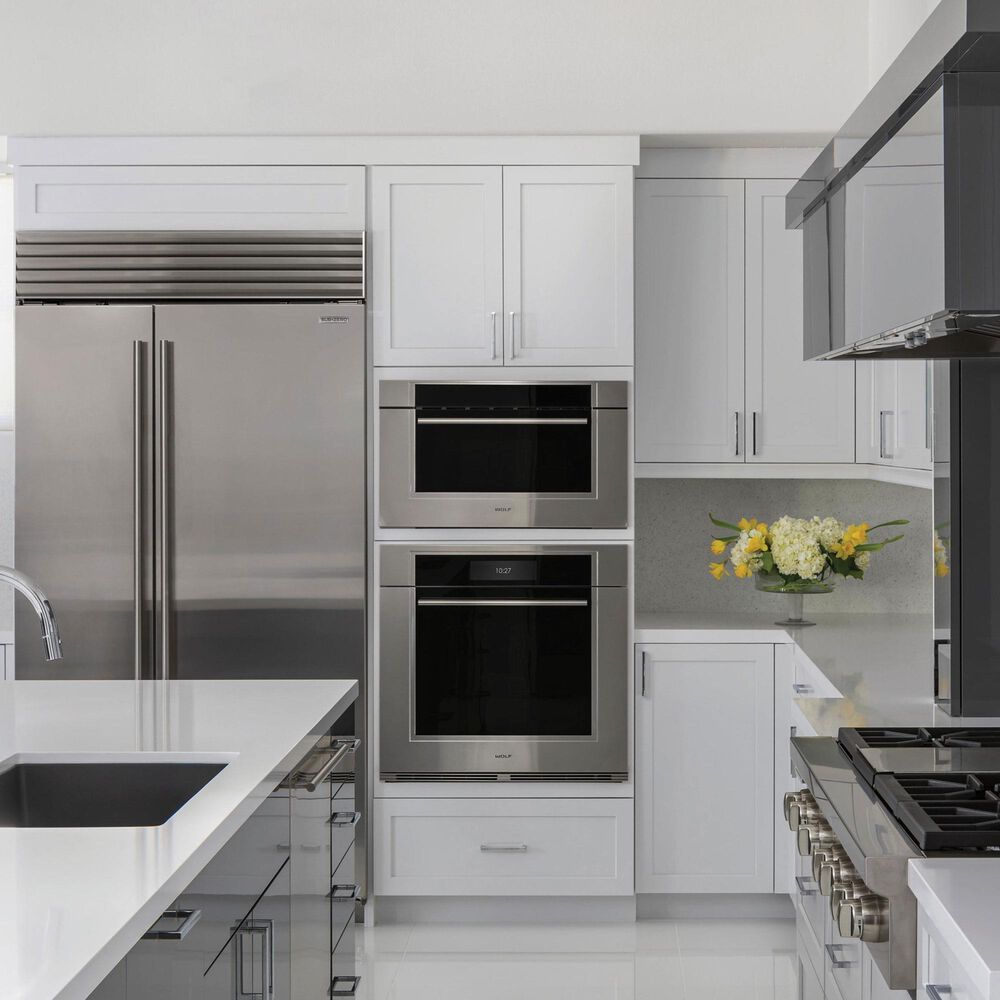 Wolf Appliances 1.6 Cu. Ft. M Series Transitional Drop-Down Door Speed Oven in Stainless Steel, , large