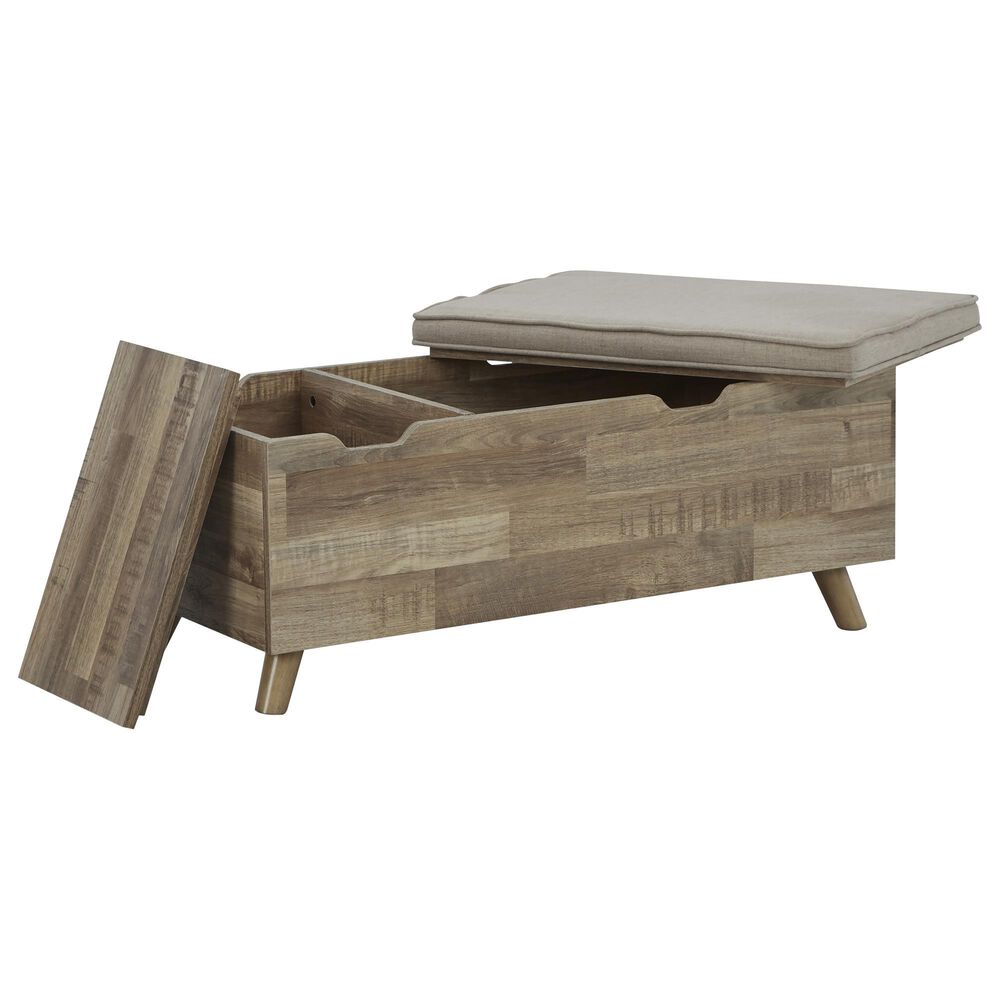 Ashley Gerdanet Storage Bench in Light Brown, , large