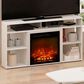 HOMLUX 47" Corner TV Stand with Electric Fireplace in White, , large