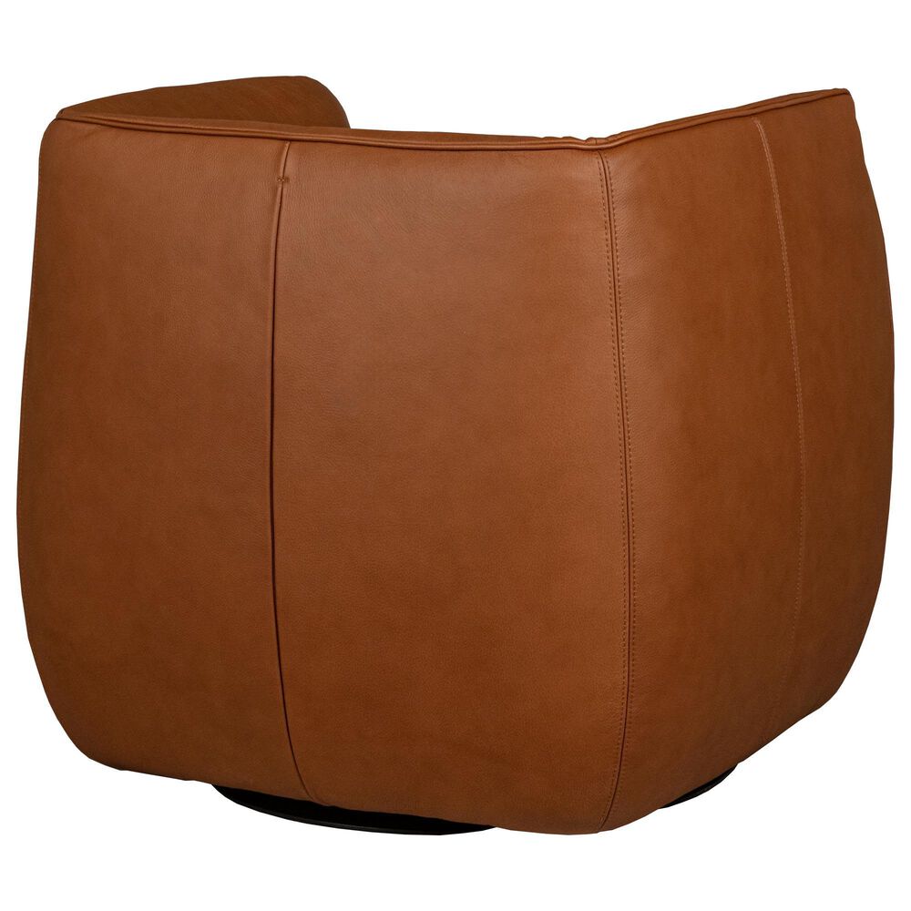 Natuzzi Editions Wally Swivel Chair in Pasadena Brandy, , large