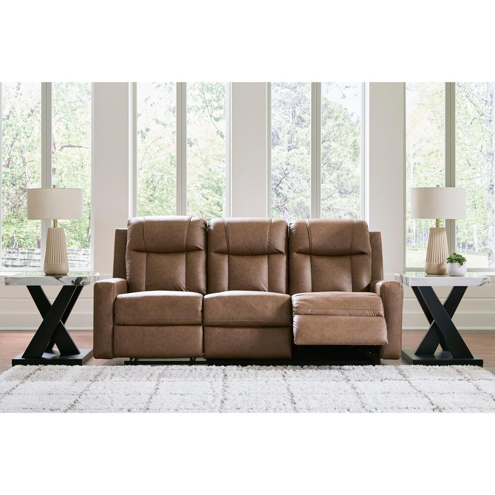 Ashley Mackmenville Manual Reclining Sofa in Caramel, , large