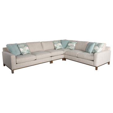 Lexington Furniture Shadow Play 4-Piece L Shaped Sectional in Tan with Brown Flecks, , large