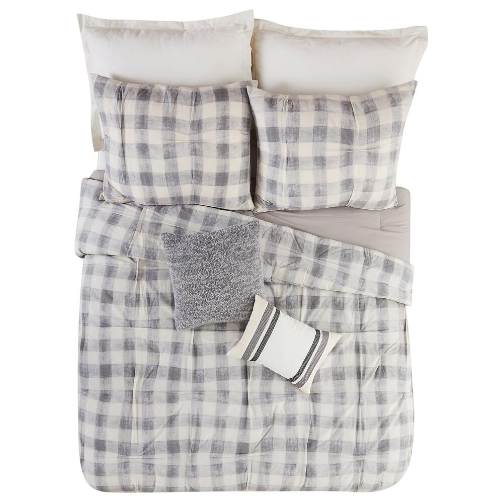 Peking Handicraft Maddie 5-Piece King Comforter Set in Gray, , large