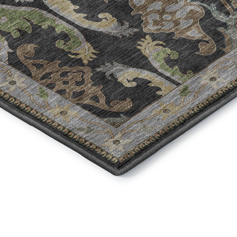 Dalyn Rug Company Hatay HY6 2&#39;3&quot; x 7&#39;6&quot; Black Runner, , large