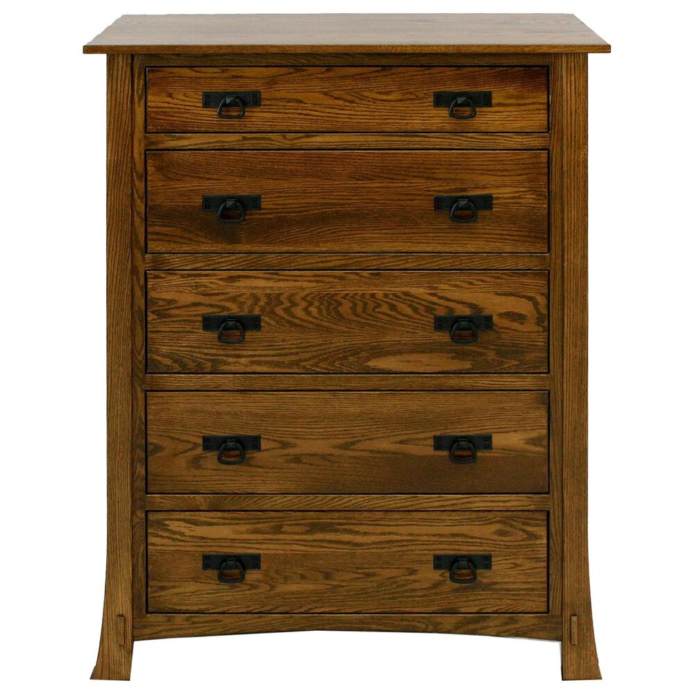 Fleming Furniture Co. Solid Oak Chest in Vail Brown, , large