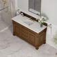 James Martin Vanities Brookfield 60" Single Bathroom Vanity in Honey Oak with 3 cm Ethereal Noctis Quartz Top and Rectangular Sink, , large