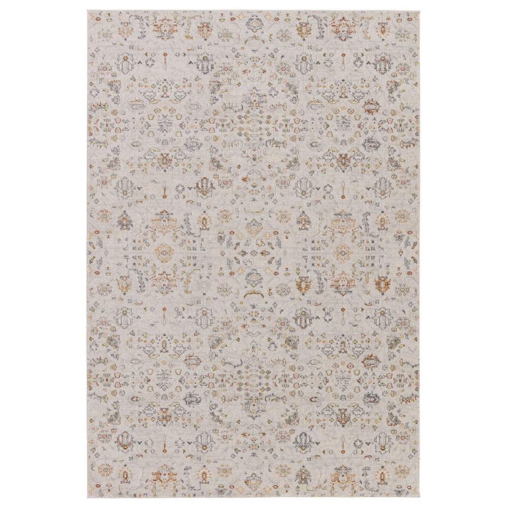 Jaipur Cirque Waverly 6"7" x 9"6" Pumice Stone, White Alyssum, Turbulence, Dull Gold and Cashew Area Rug, , large