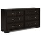Shannon Hills Lydia 6-Drawer Dresser in Dark Cabernet, , large