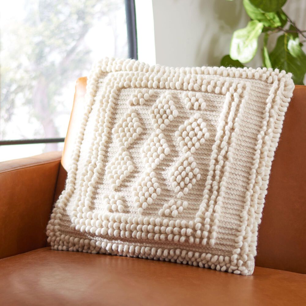 Safavieh Darvey 20&quot; Pillow in Ivory, , large
