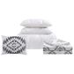 Pem America Pueblo Pleated 8-Piece King Bed in a Bag in White, , large