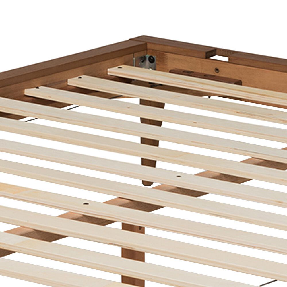 Baxton Studio Karine Queen Platform Bed Frame in Walnut Brown, , large