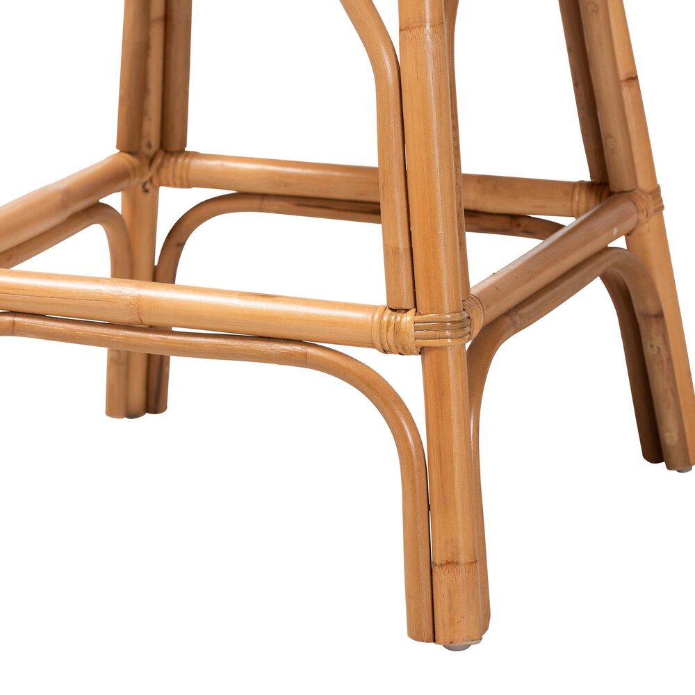 Baxton Studio Adam Swivel Counter Stool in Light Honey, , large