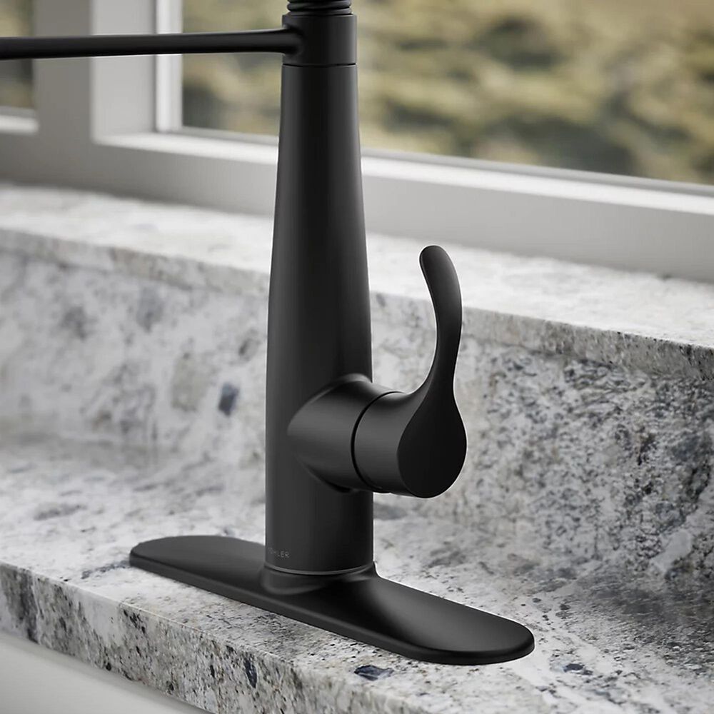 Kohler Simplice Semi-Professional Kitchen Sink Faucet in Matte Black, , large