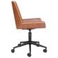 Zuo Modern Maker Office Chair with Brown Faux Leather in Black, , large
